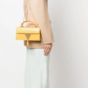 Aquazzura crocodile-effect leather shoulder bag